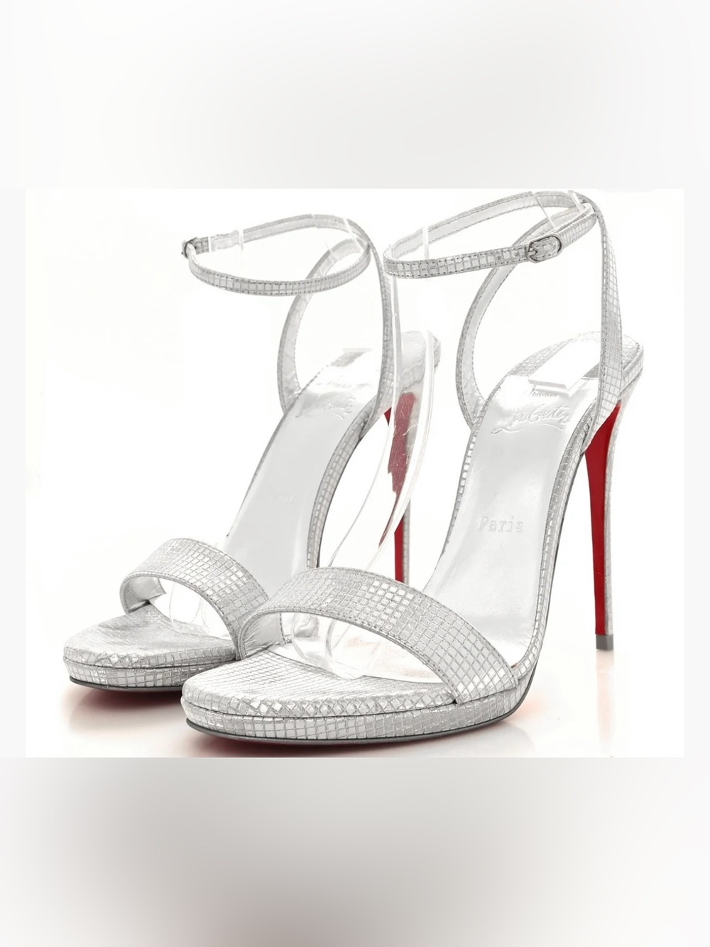 NBW pair of CHRISTIAN LOUBOUTIN Micro 3D Loubi Queen 120 Pumps